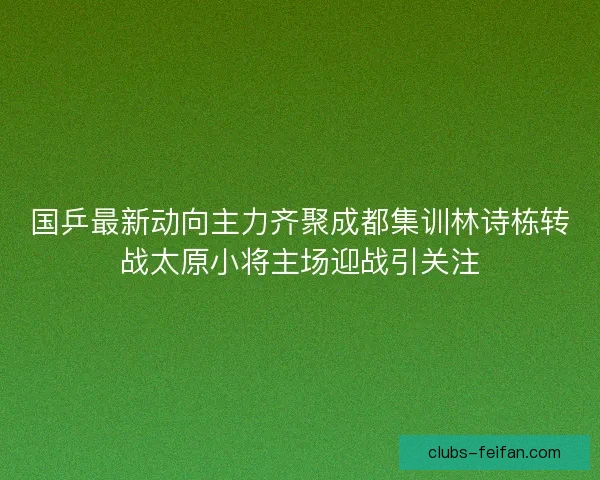 国乒最新动向主力齐聚成都集训林诗栋转战太原小将主场迎战引关注